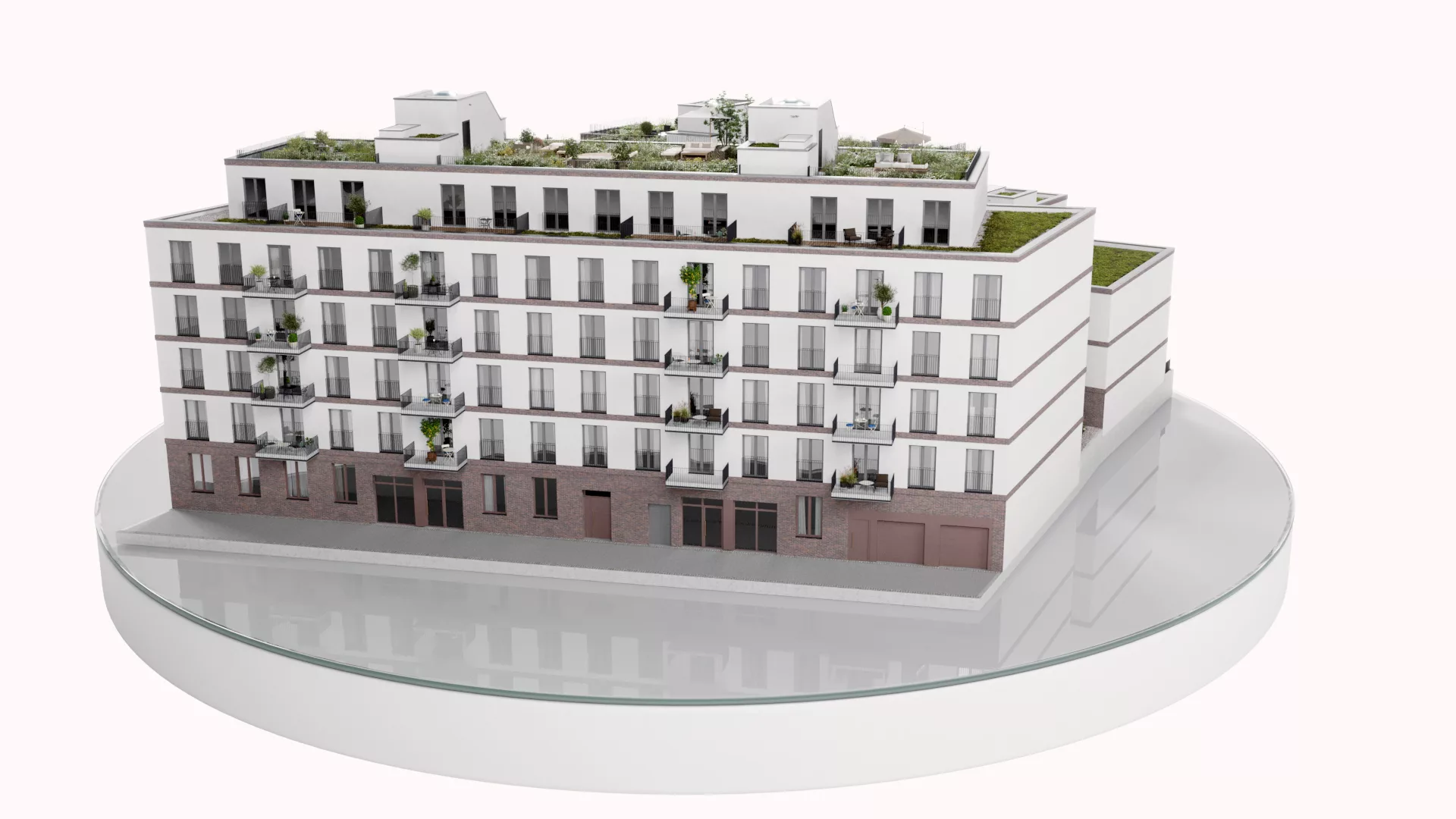 3D-Modell des Hauptgebäudes der Dornburger Flats in Jena