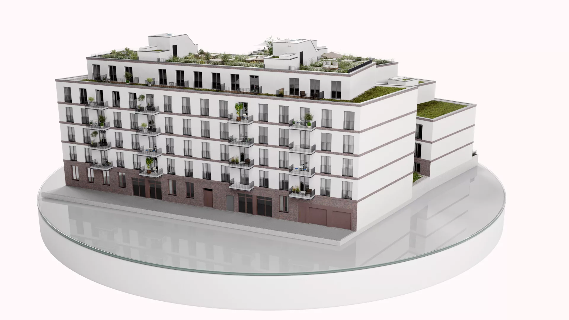 3D-Modell des Hauptgebäudes der Dornburger Flats in Jena