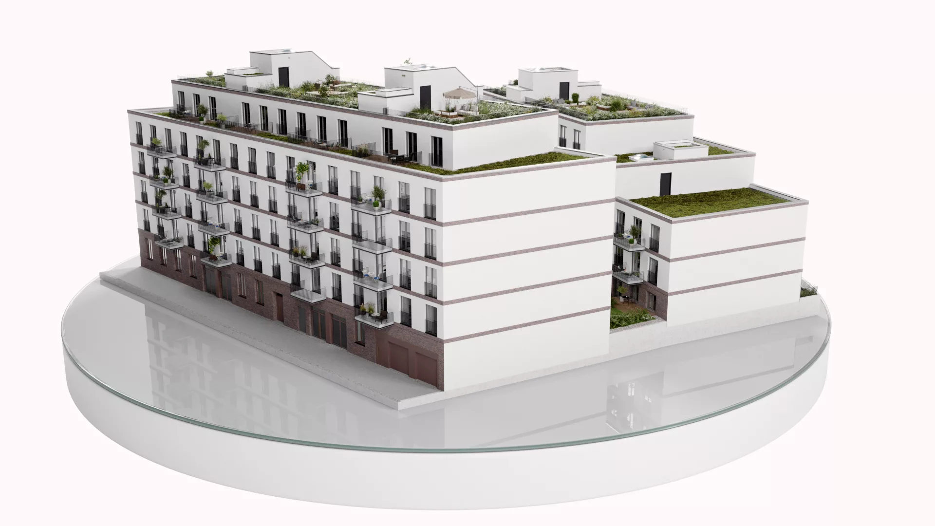 3D-Modell des Hauptgebäudes der Dornburger Flats in Jena